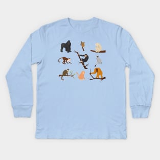 Monkey species Kids Long Sleeve T-Shirt